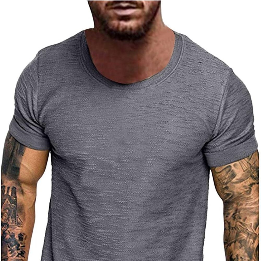Men's Dry Fit T-shirt Crew Neck Short Sleeve Mens Shirts Comfort T-shirts Colorf
